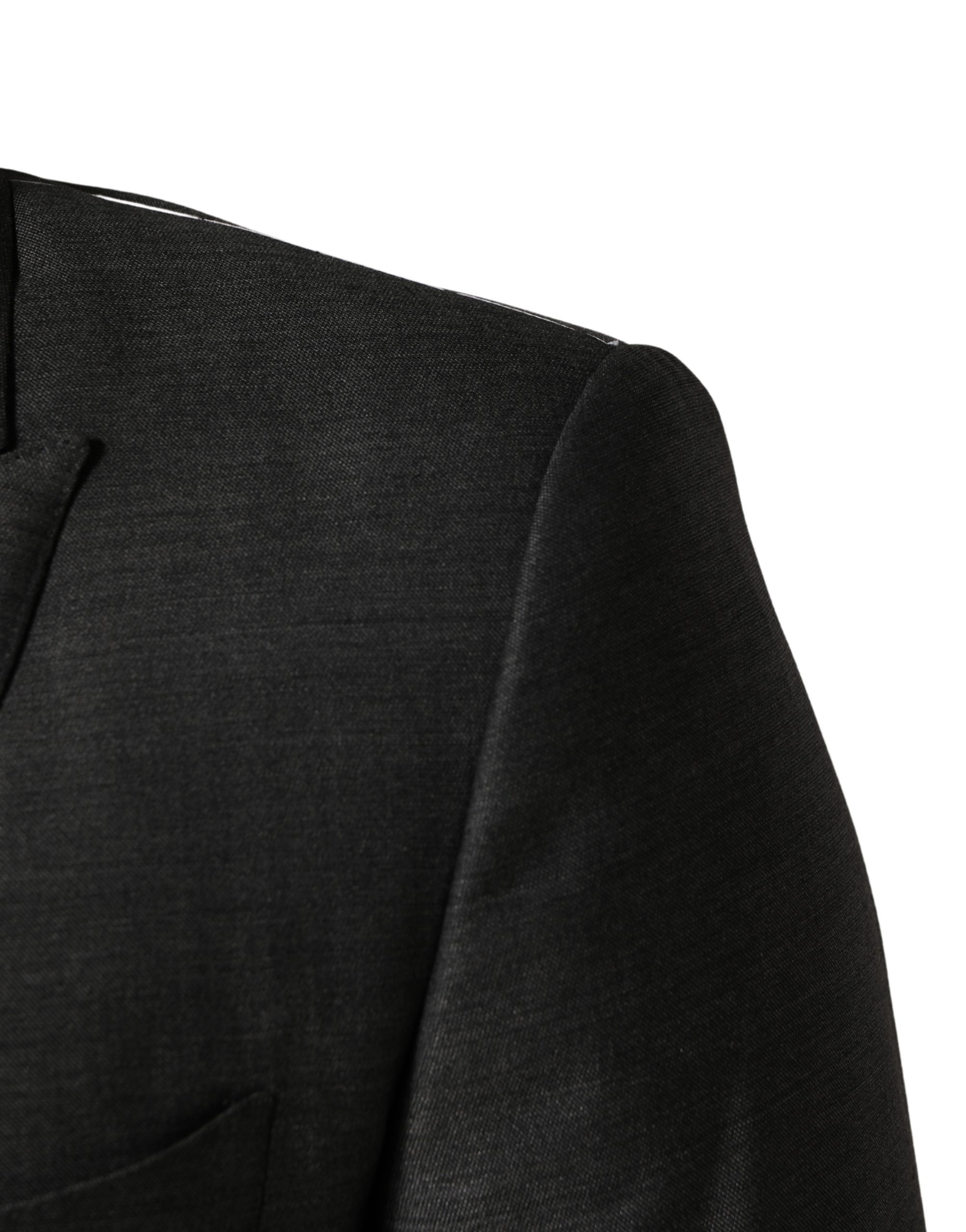 Dolce & Gabbana Dark Gray Wool Slim Fit Coat Jacket Blazer - Image 6