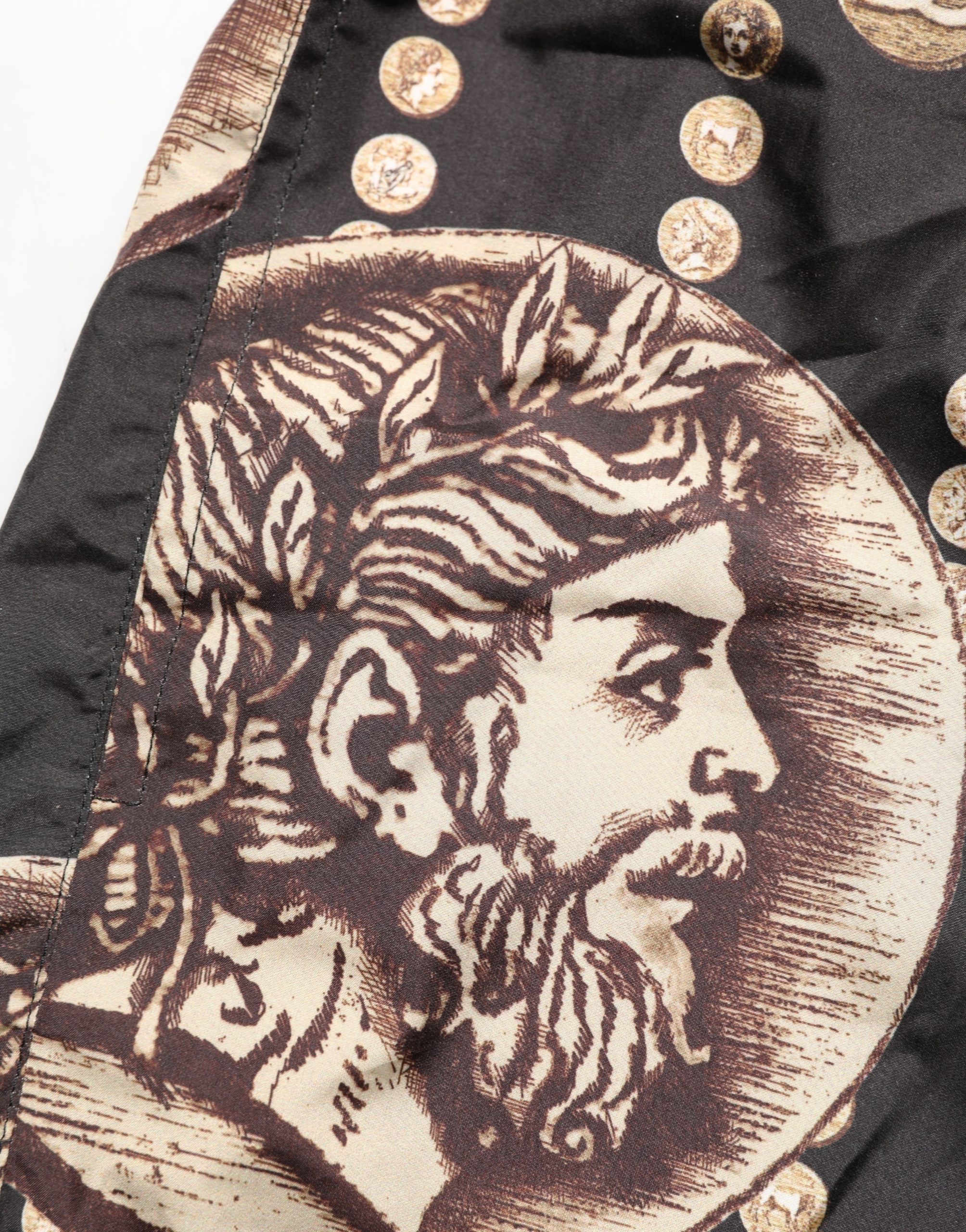 Dolce & Gabbana Black Roman Coin Print Swim Shorts Swimwear - Image 5