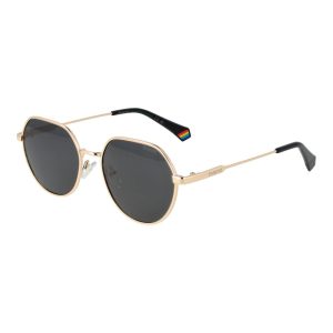 Polaroid Gold Metal Sunglasses