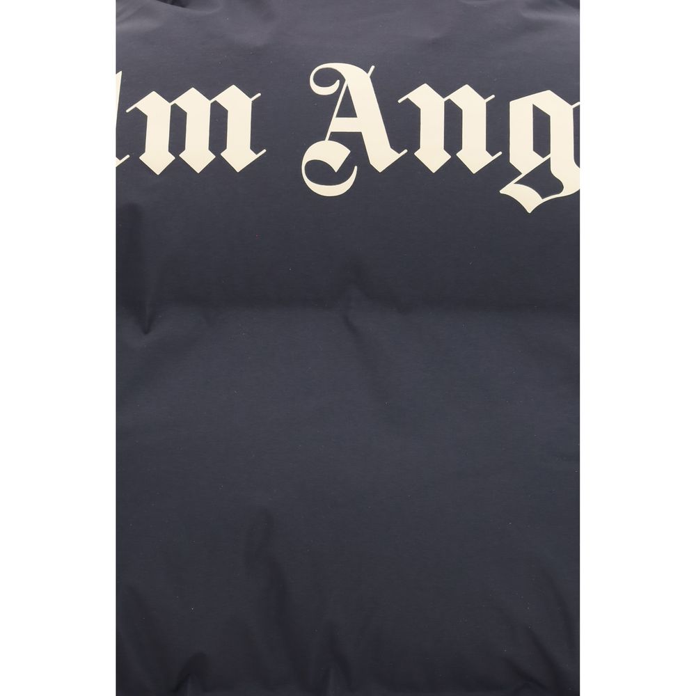 Palm Angels Black Polyamide Full-Length Jacket - Image 3