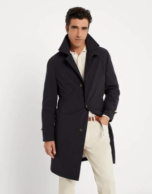 Brunello Cucinelli Blue Polyester Coat