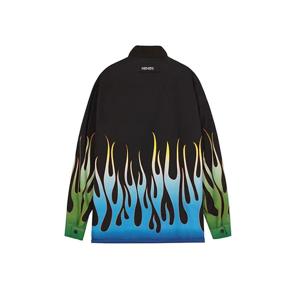 Kenzo Black Cotton Full-Length Jacket - Image 2