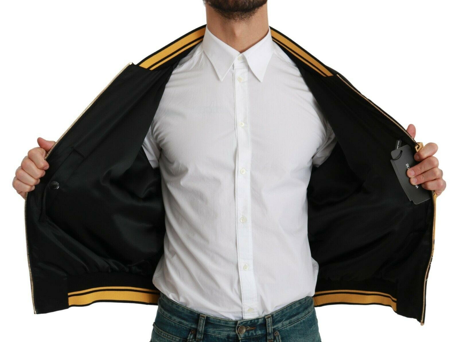 Dolce & Gabbana Black YEAR OF THE PIG Bomber Jacket - Image 5