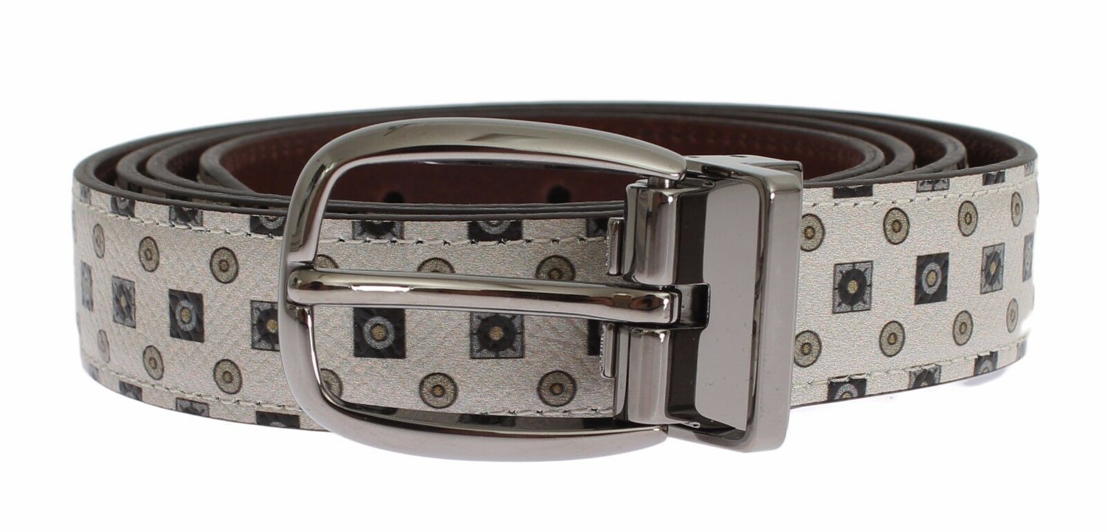 Dolce & Gabbana White Silk Bowtie Leather Men Belt Gift Box - Image 6