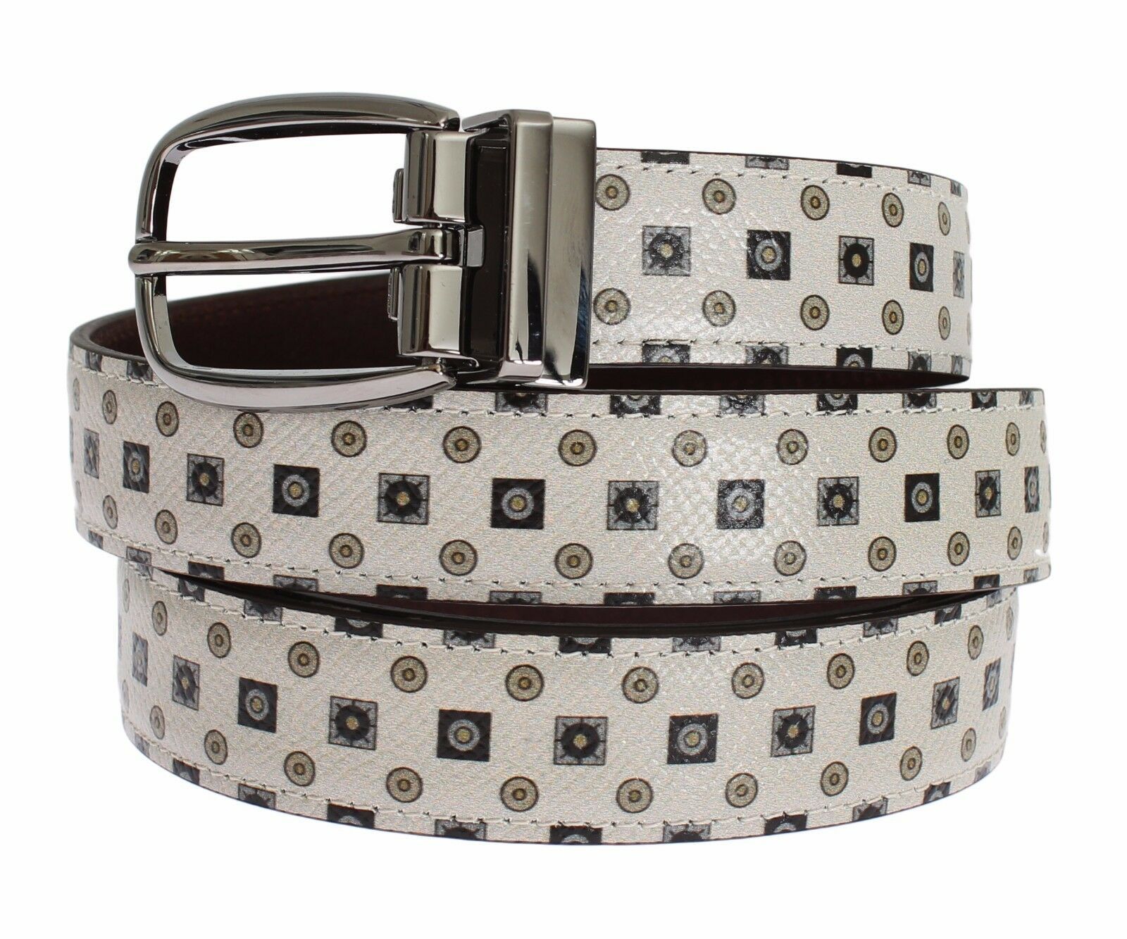 Dolce & Gabbana White Silk Bowtie Leather Men Belt Gift Box - Image 7