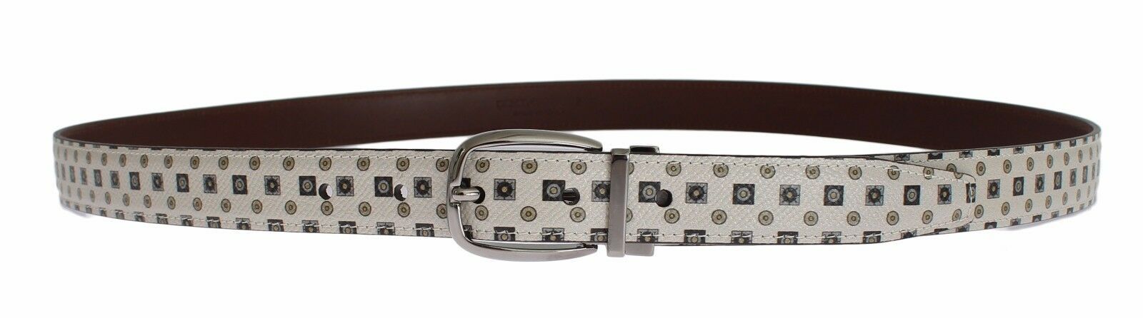 Dolce & Gabbana White Silk Bowtie Leather Men Belt Gift Box - Image 8