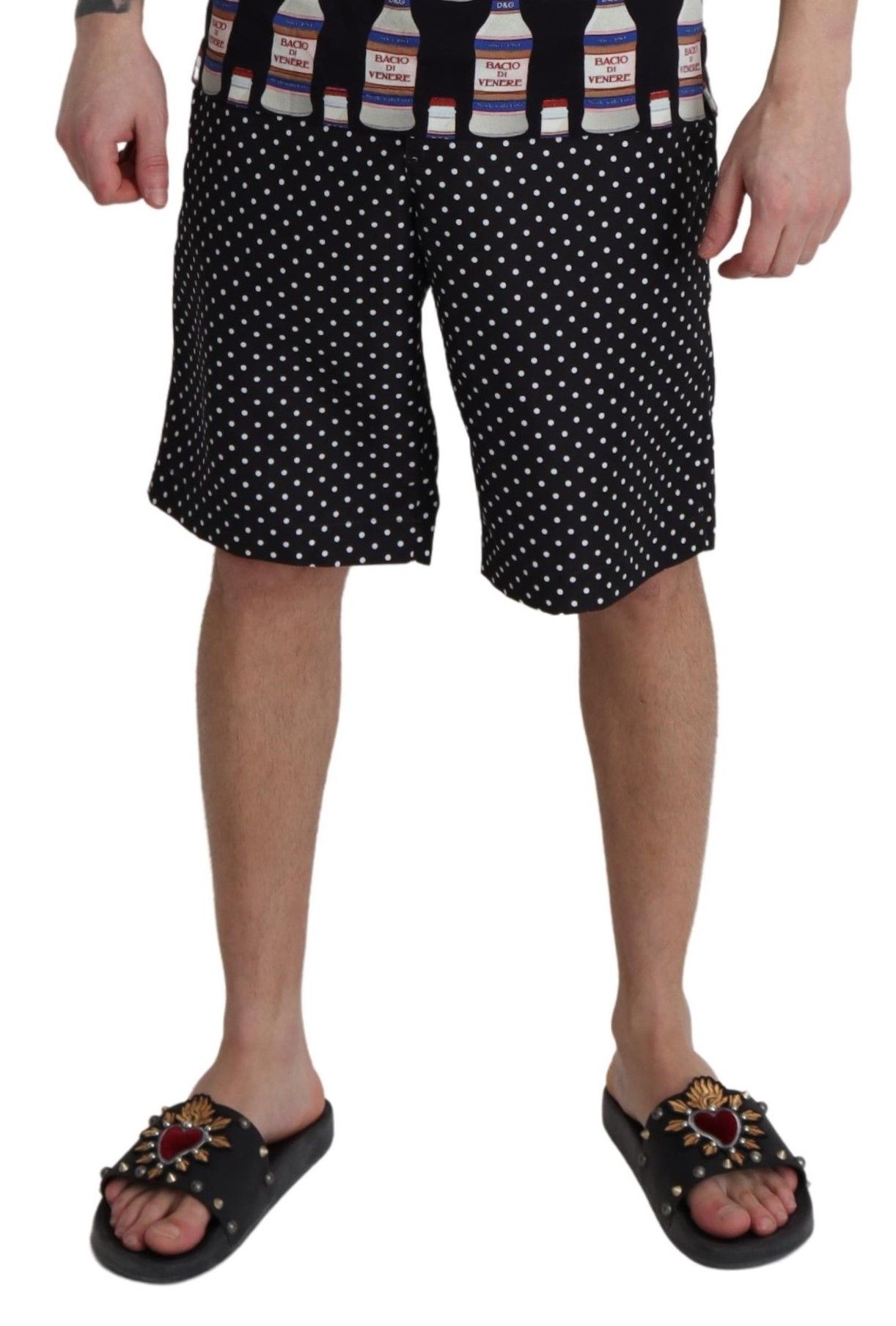 Dolce & Gabbana Black Polka Dots Beachwear Shorts Swimwear - Image 4