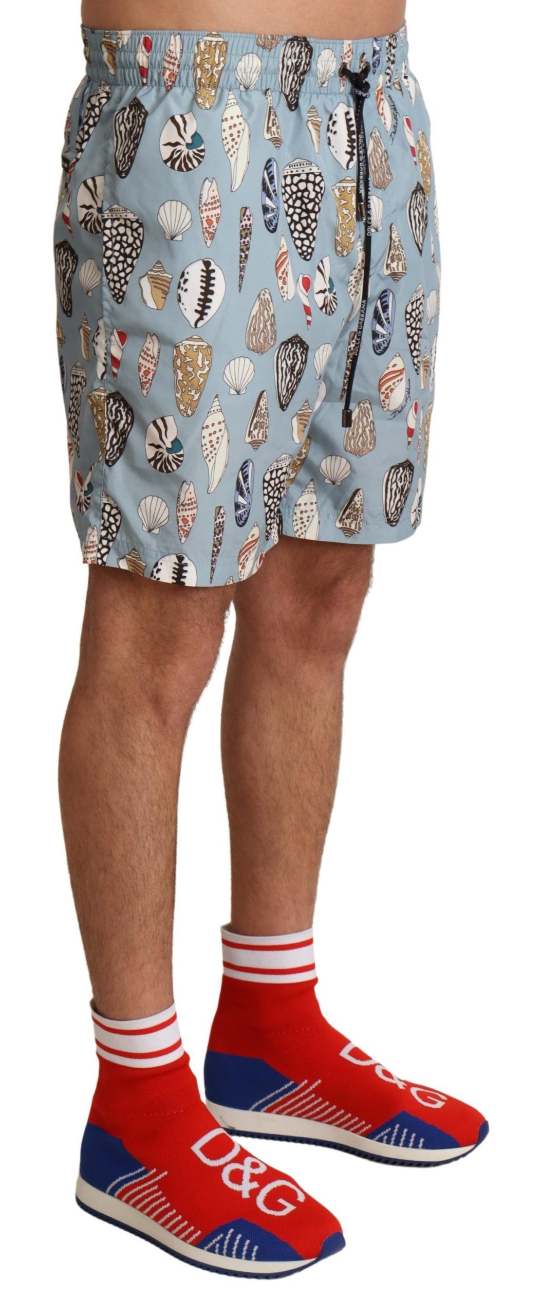 Dolce & Gabbana Blue Seashell Beachwear Swimwear Shorts - Image 2