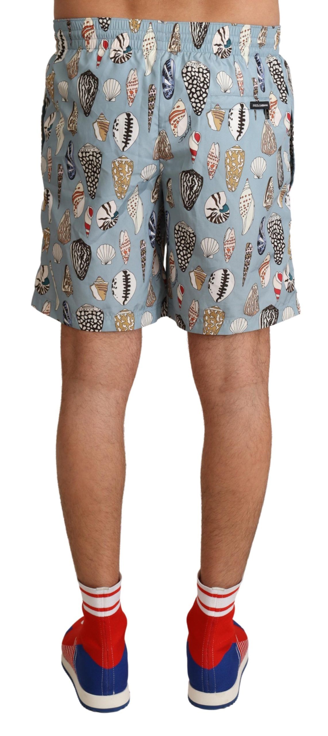 Dolce & Gabbana Blue Seashell Beachwear Swimwear Shorts - Image 3