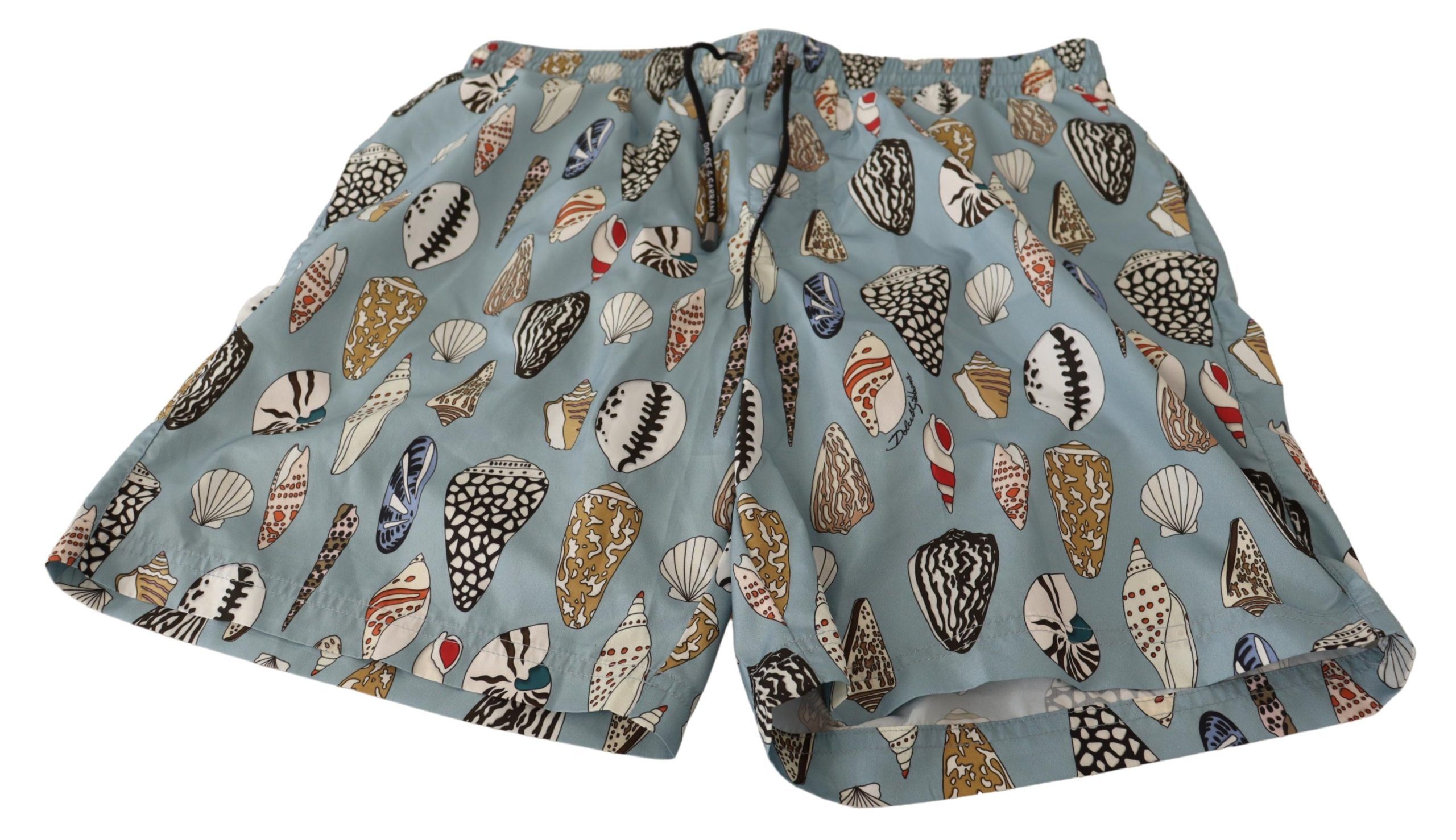 Dolce & Gabbana Blue Seashell Beachwear Swimwear Shorts - Image 4