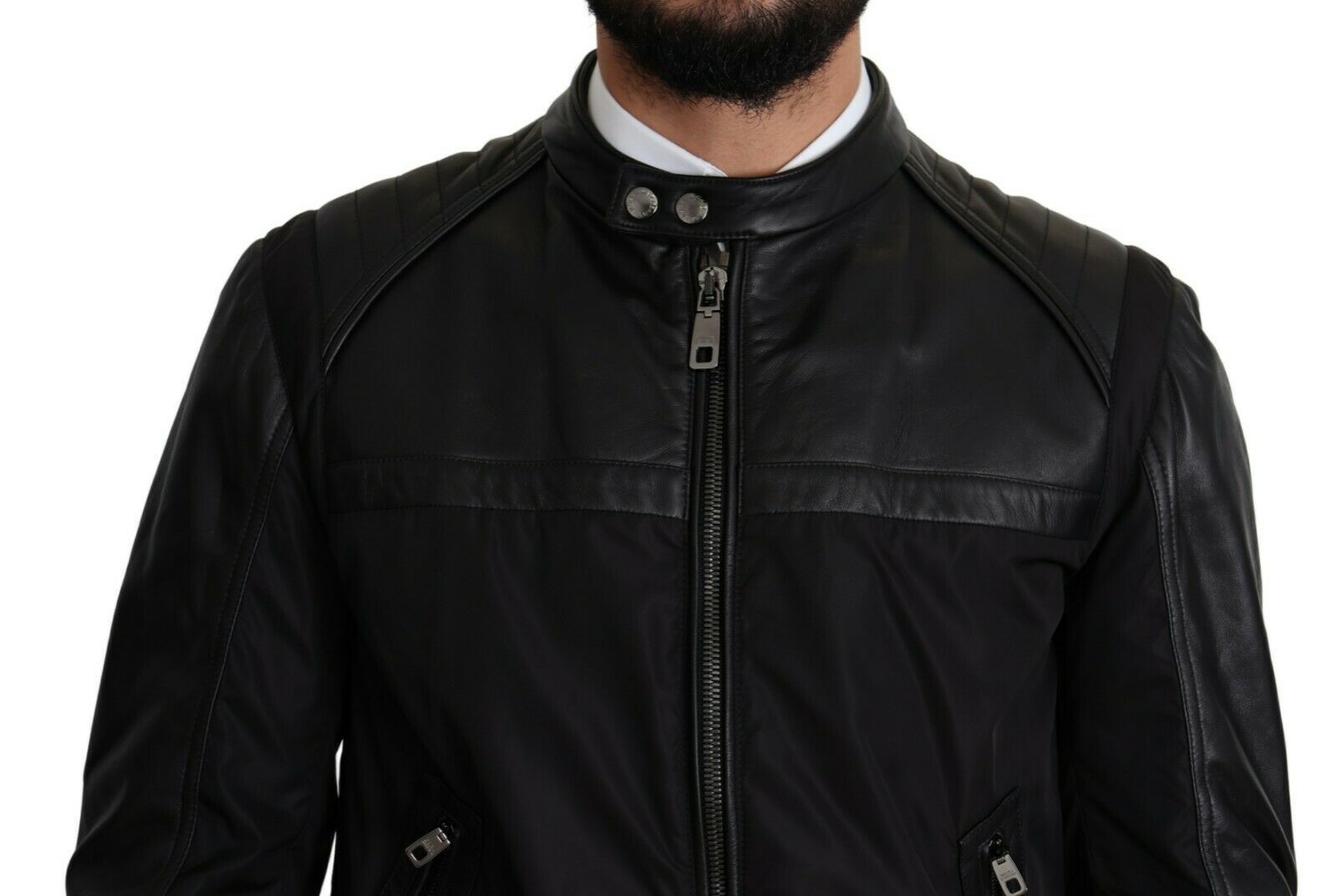 Dolce & Gabbana Black Nylon Full Zip Men Bomber Coat Jacket - Image 4