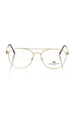 Frankie Morello Gold Metallic Men's Frame Aviator Eyeglasses