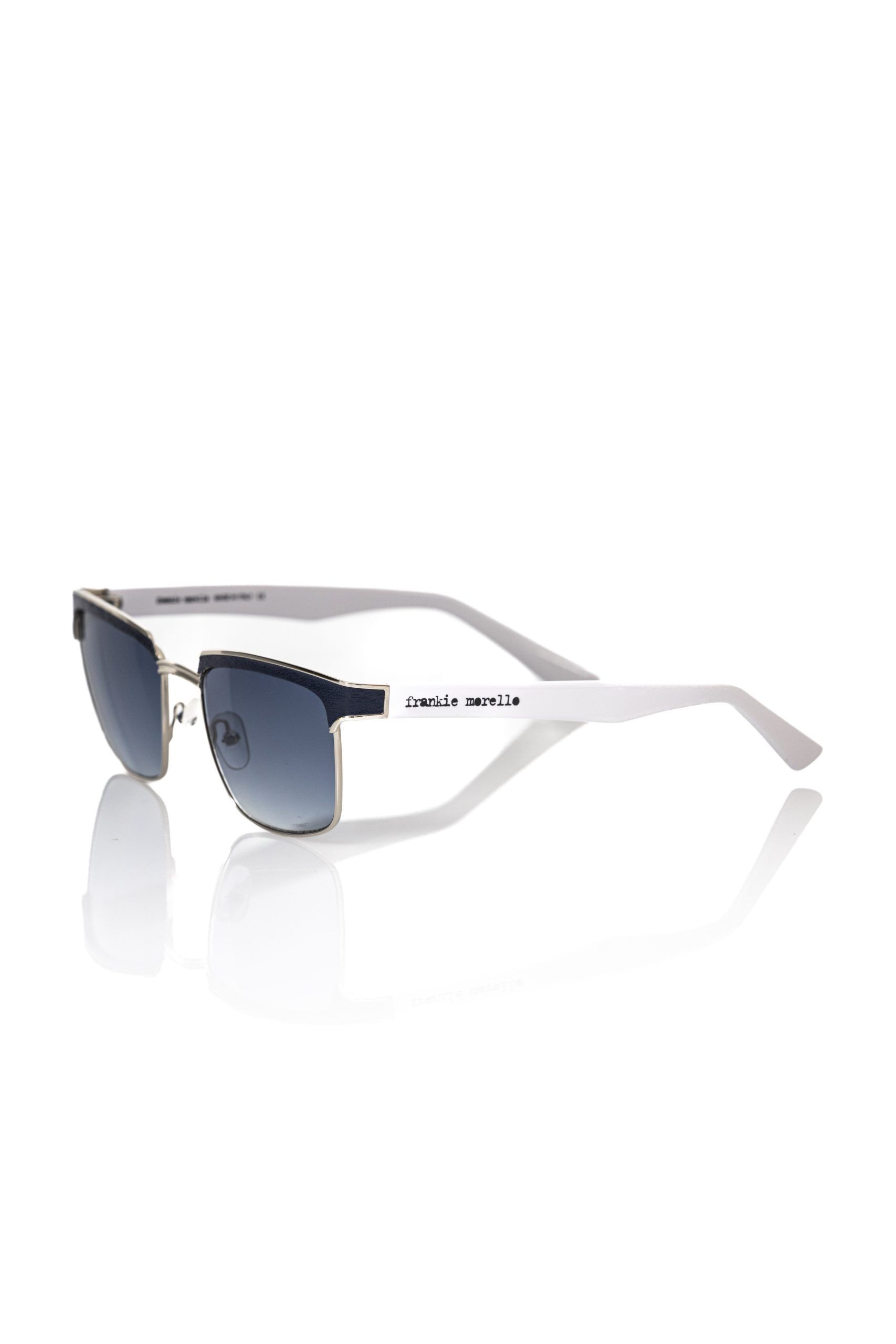 Frankie Morello Black Metallic Fiber Men Sunglass - Image 2