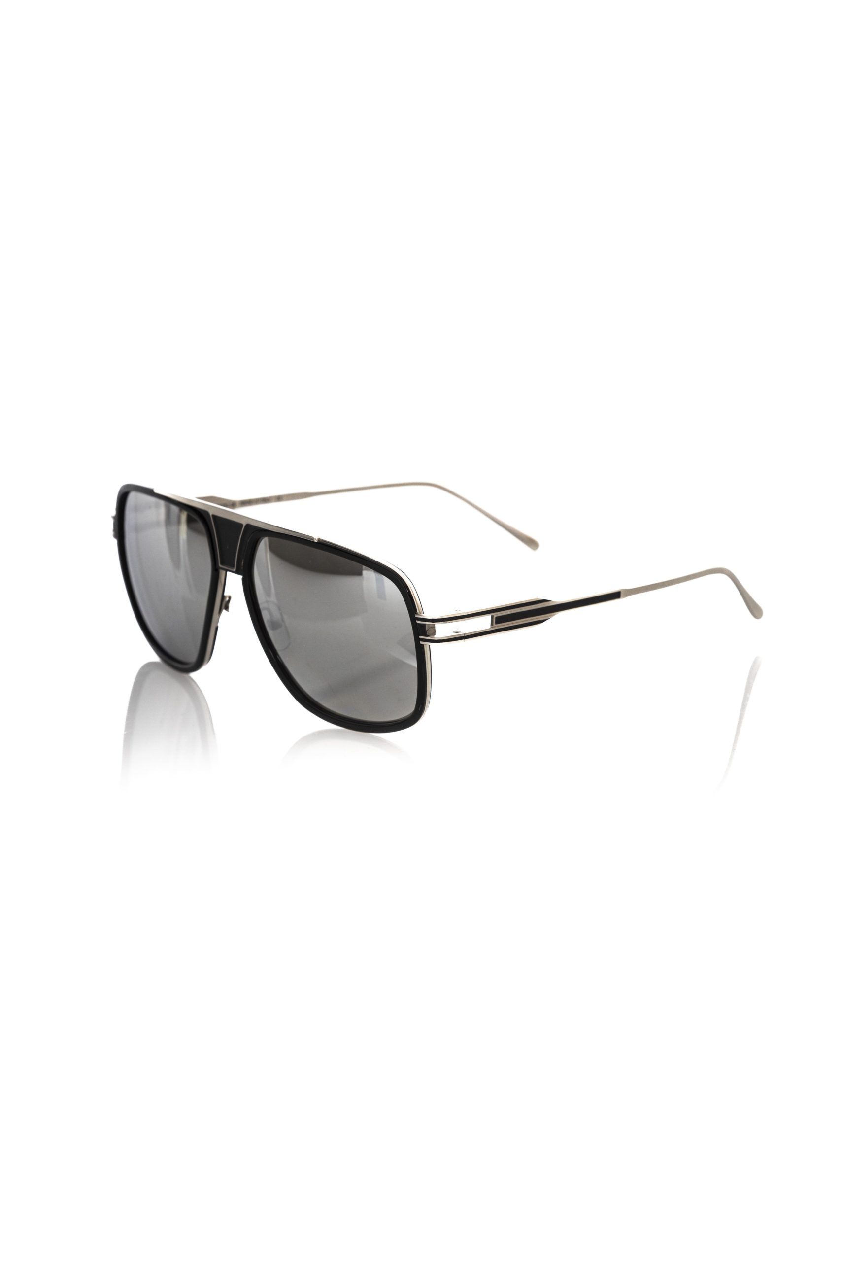 Frankie Morello Black Metallic Fiber Men Sunglass - Image 2