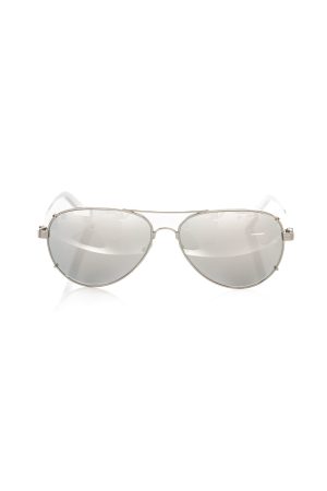 Frankie Morello Silver Metallic Fiber Men's Sunglass