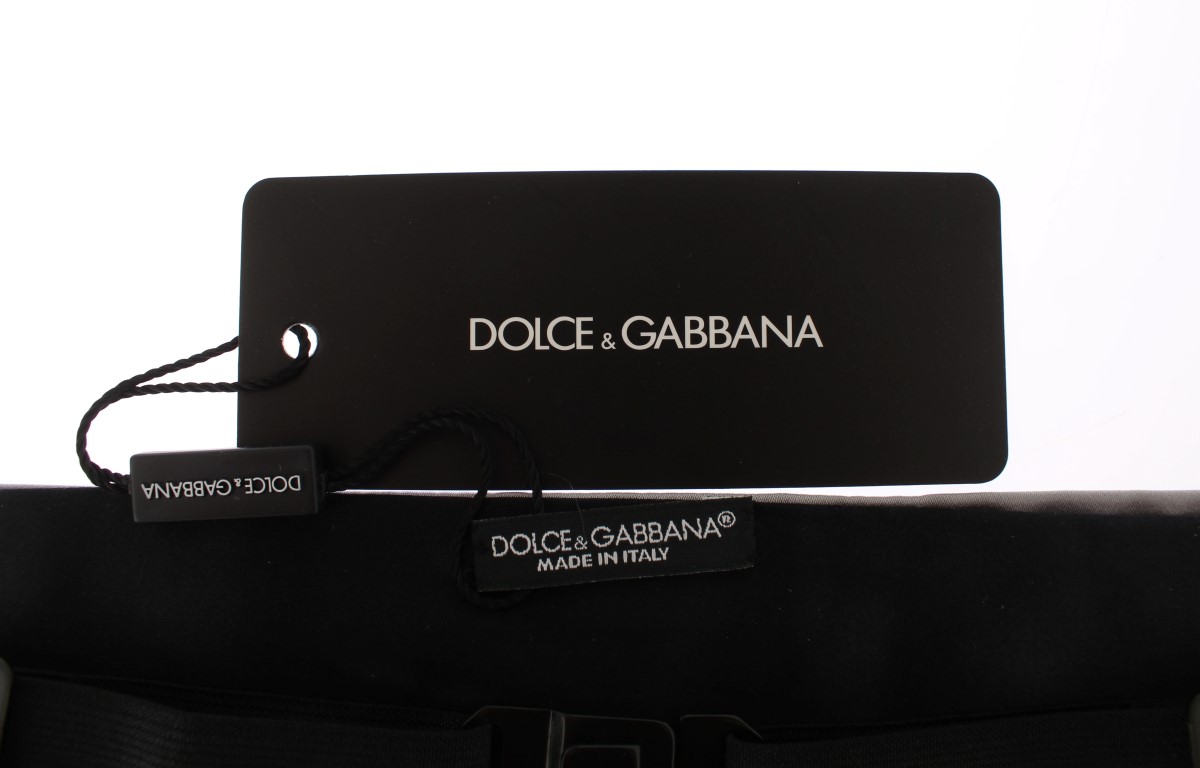 Dolce & Gabbana Silver Wide Belt Silk Cummerbund - Image 3