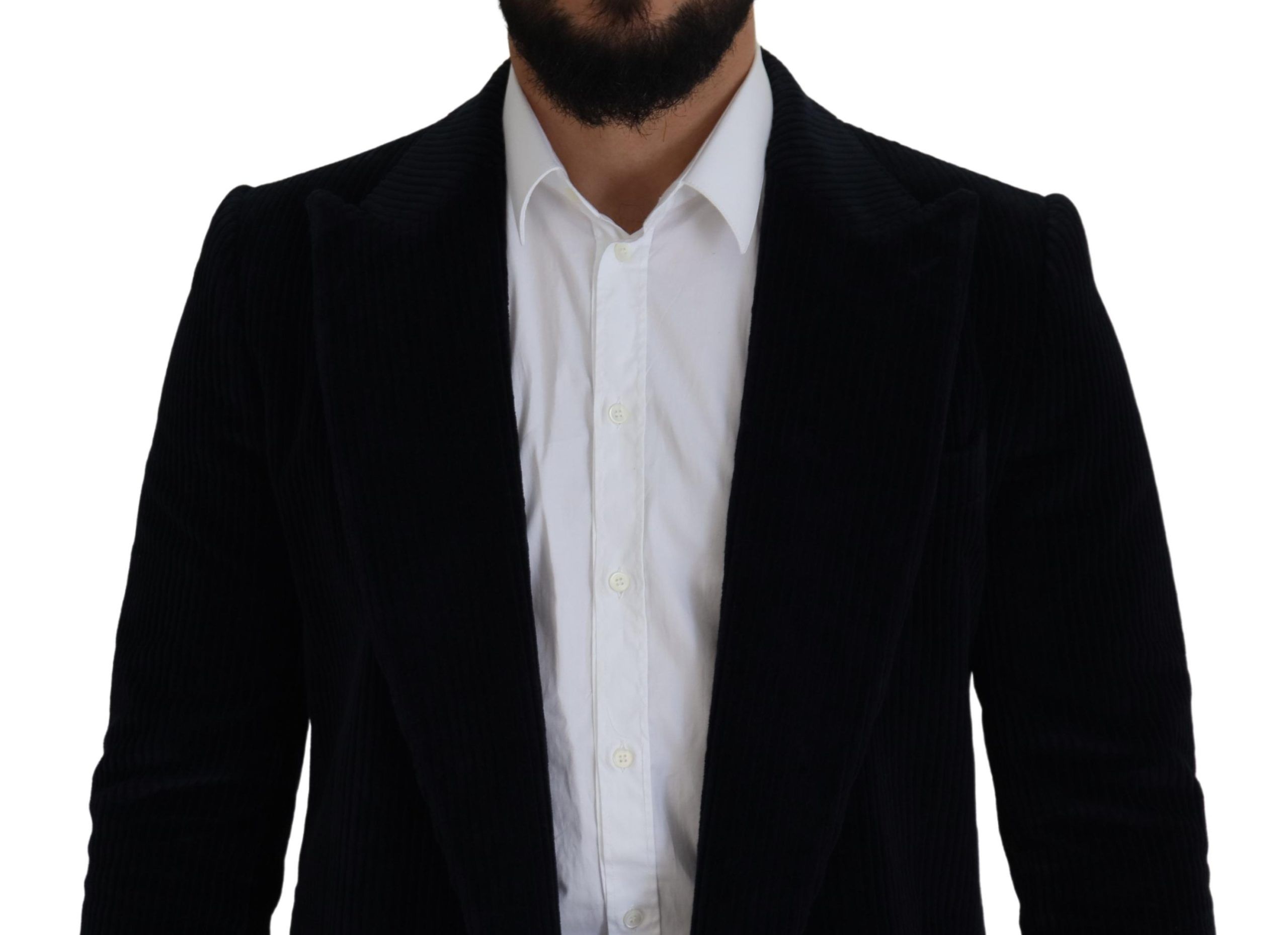 Dolce & Gabbana Black Cotton Cardigan Long Coat Men Jacket - Image 5