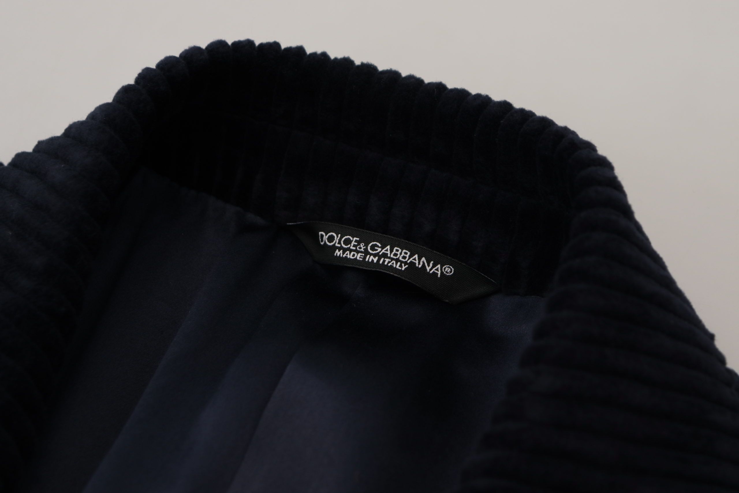 Dolce & Gabbana Black Cotton Cardigan Long Coat Men Jacket - Image 8