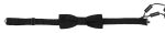 Dolce & Gabbana Black Pattern Silk Adjustable Neck Papillon Bow Tie