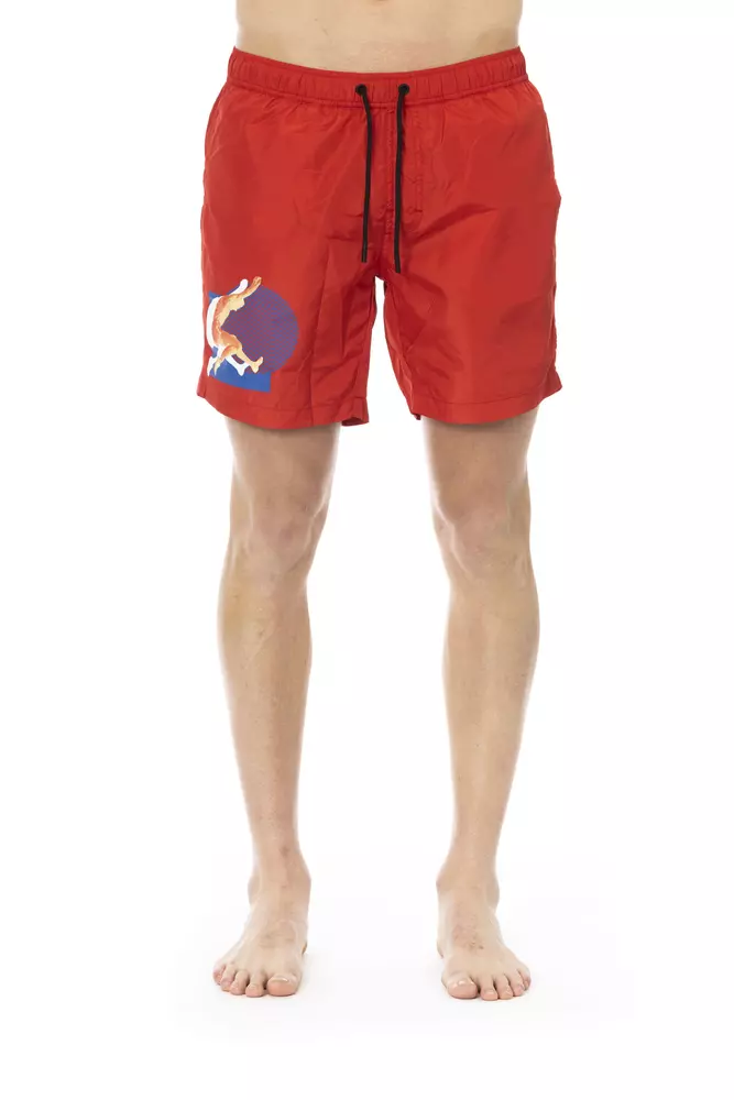 Bikkembergs Red Polyester Men Swim Short - Image 4