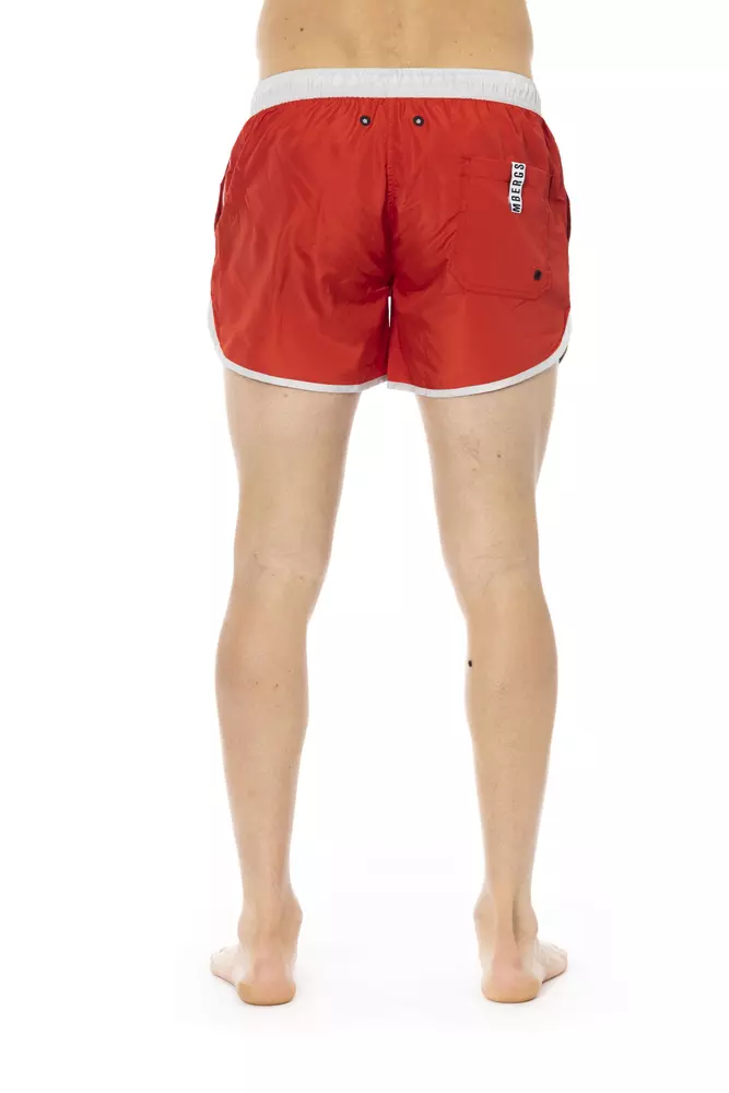 Bikkembergs Red Polyester Men Swim Short - Image 3