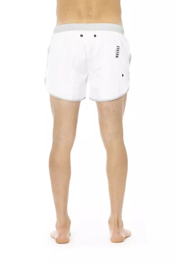 Bikkembergs White Polyester Men's Swim Short - Image 3