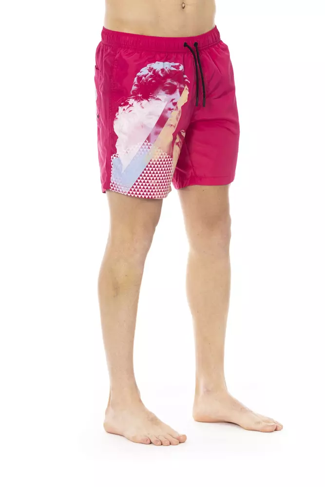Bikkembergs Fuchsia Polyester Men Swim Short - Image 2