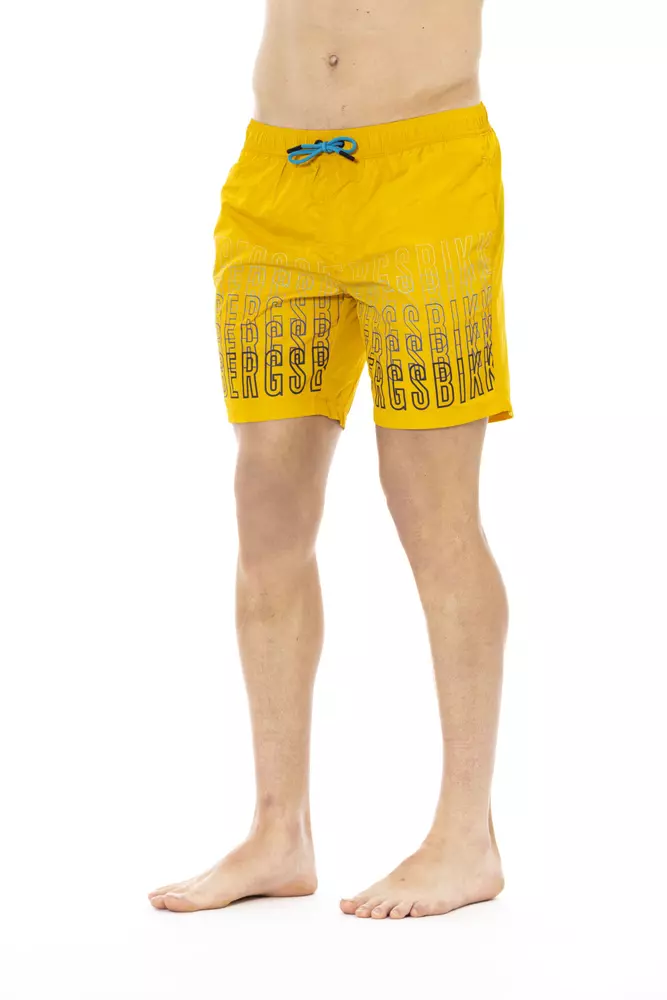 Bikkembergs Yellow Polyester Men Swim Short - Image 2