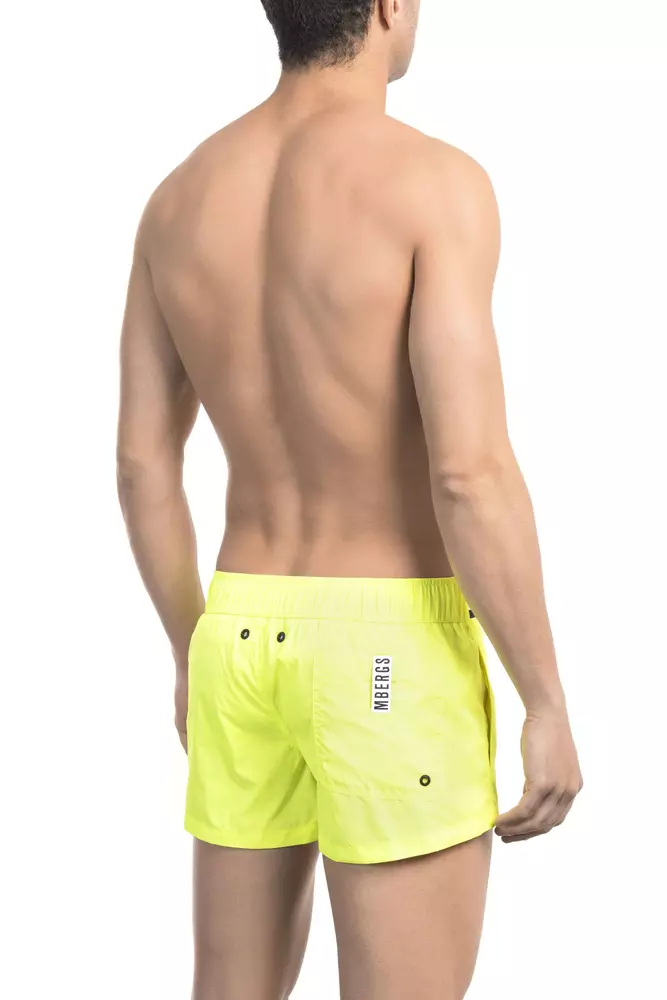 Bikkembergs Yellow Polyamide Men Swim Short - Image 2