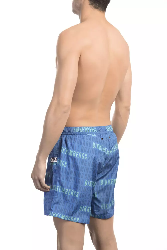Bikkembergs Blue Polyester Men Swim Short - Image 2