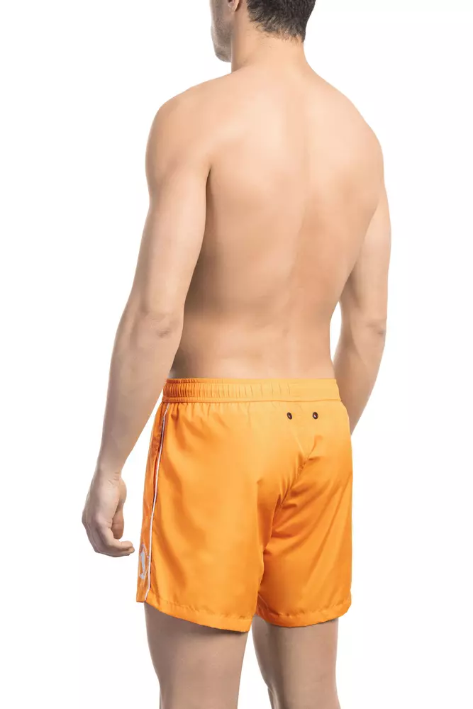 Bikkembergs Orange Polyester Men Swim Short - Image 2