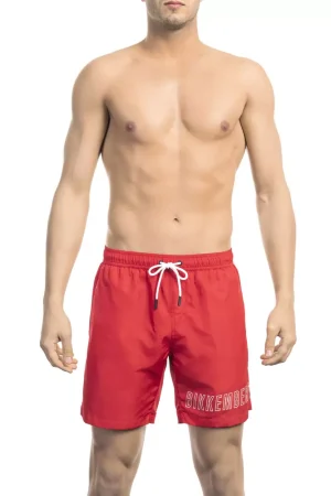 Bikkembergs Red Polyester Men's Swim Short