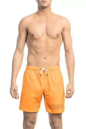 Bikkembergs Orange Polyester Men Swim Short