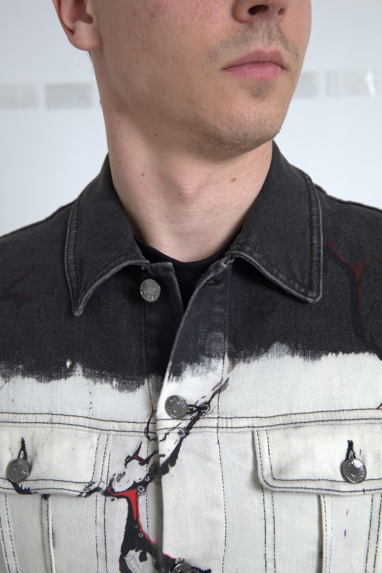 Dolce & Gabbana Multicolor Cotton Collared Denim Jacket - Image 7
