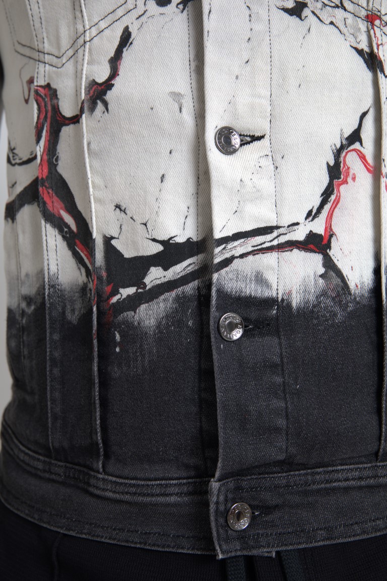 Dolce & Gabbana Multicolor Cotton Collared Denim Jacket - Image 8