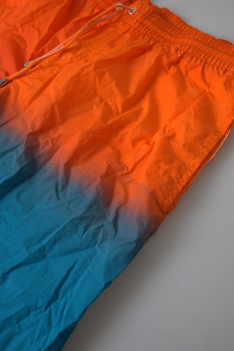 Dolce & Gabbana Orange Blue Gradient Beachwear Swimwear Shorts - Image 4
