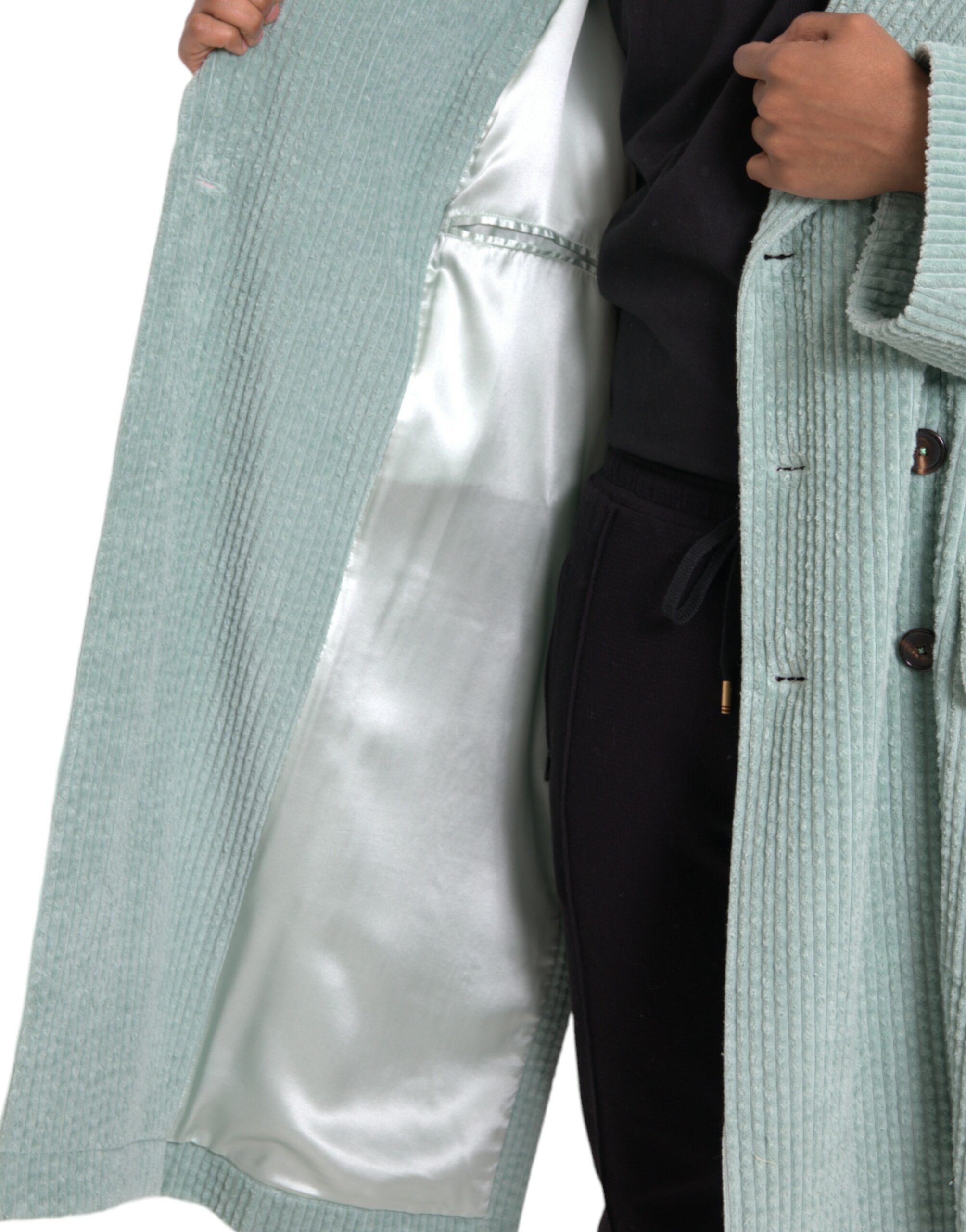 Dolce & Gabbana Blue Double Breasted Corduroy Cotton Jacket - Image 7