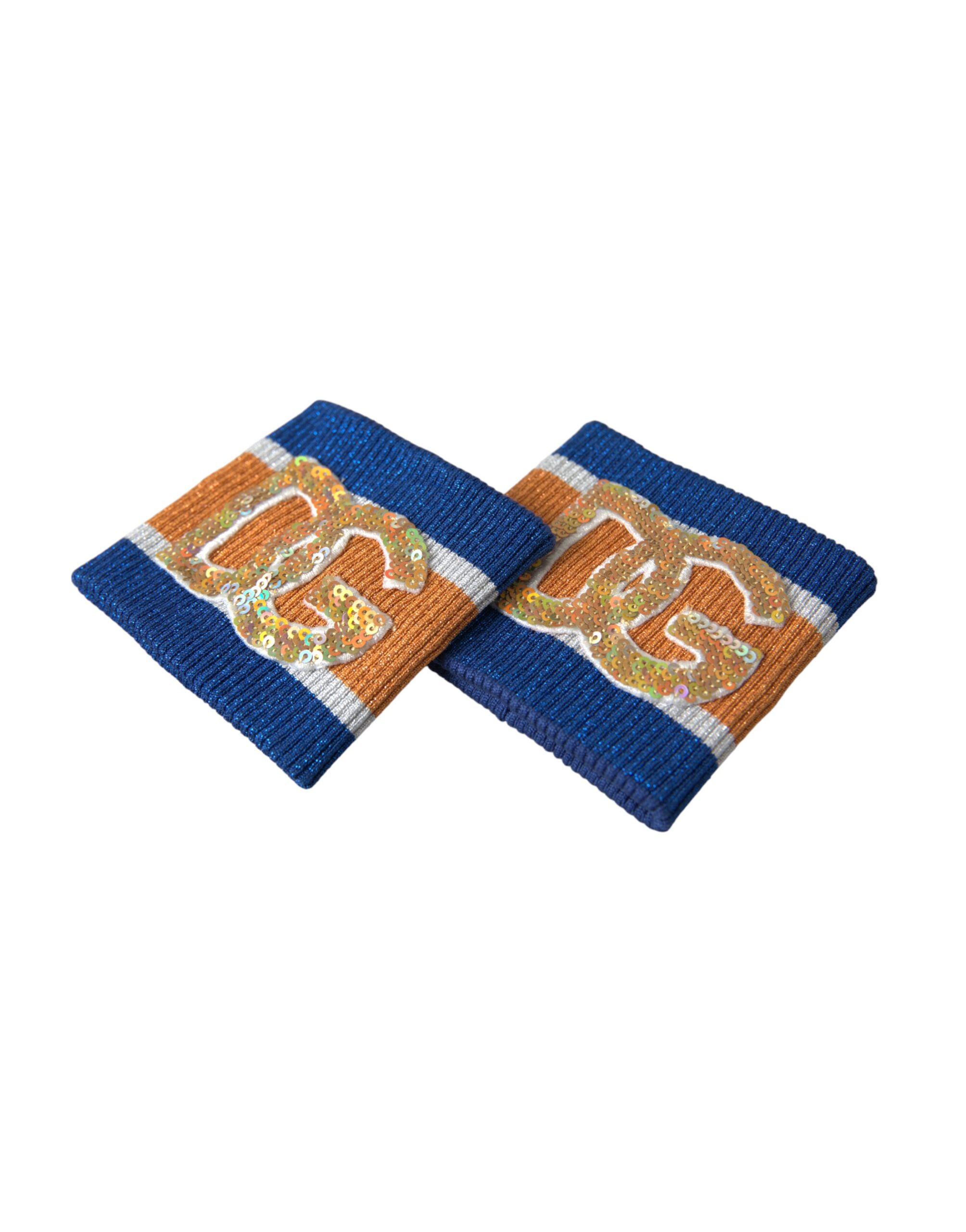 Dolce & Gabbana Multicolor Logo Sequin Viscose Wristband - Image 4