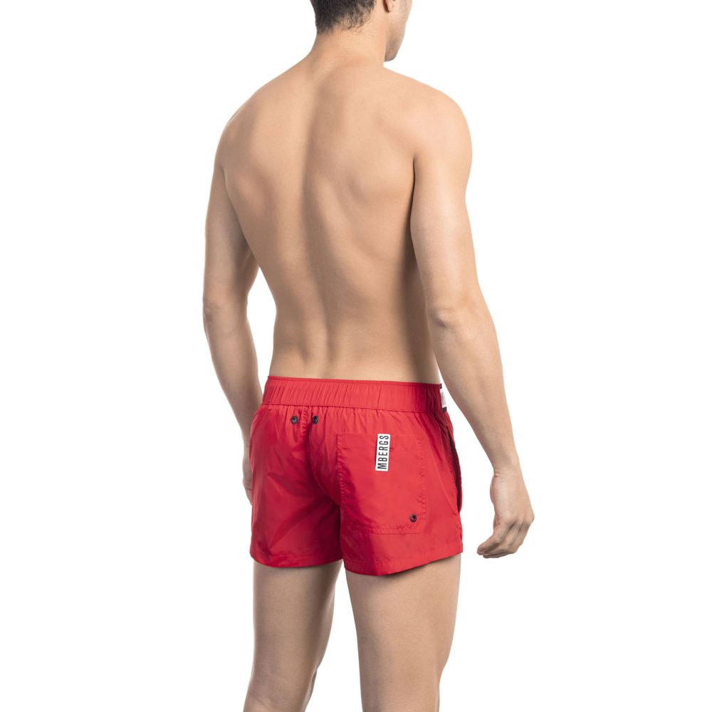 Bikkembergs Red Polyamide Men Swim Short - Image 2