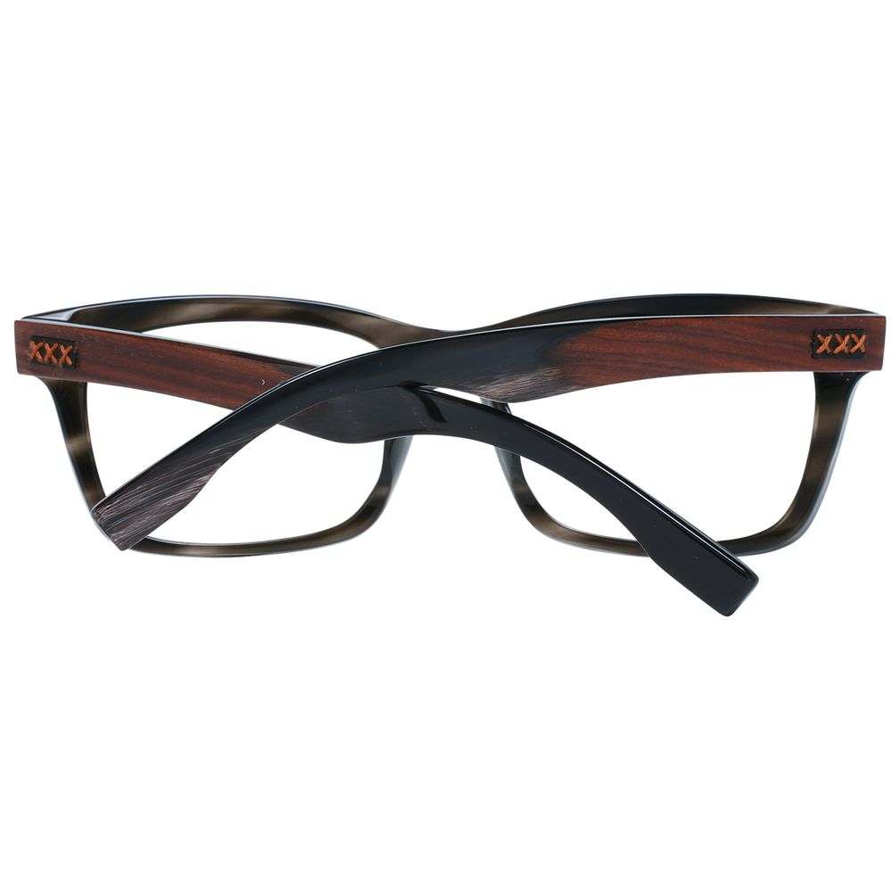 Ermenegildo Zegna Gray Acetate, Wood & Horn Glasses (Frames) - Image 3