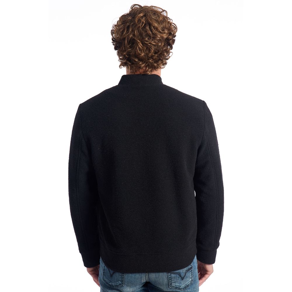 Roberto Pepe Luxury Black Wool Men's Jacket - Image 3