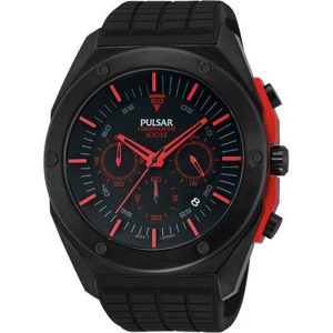 Pulsar Black Rubber Sport Watch