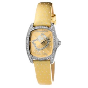 Chronotech Gold Leather Dress Watch