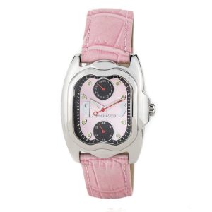 Chronotech Multicolor Leather Dress Watch