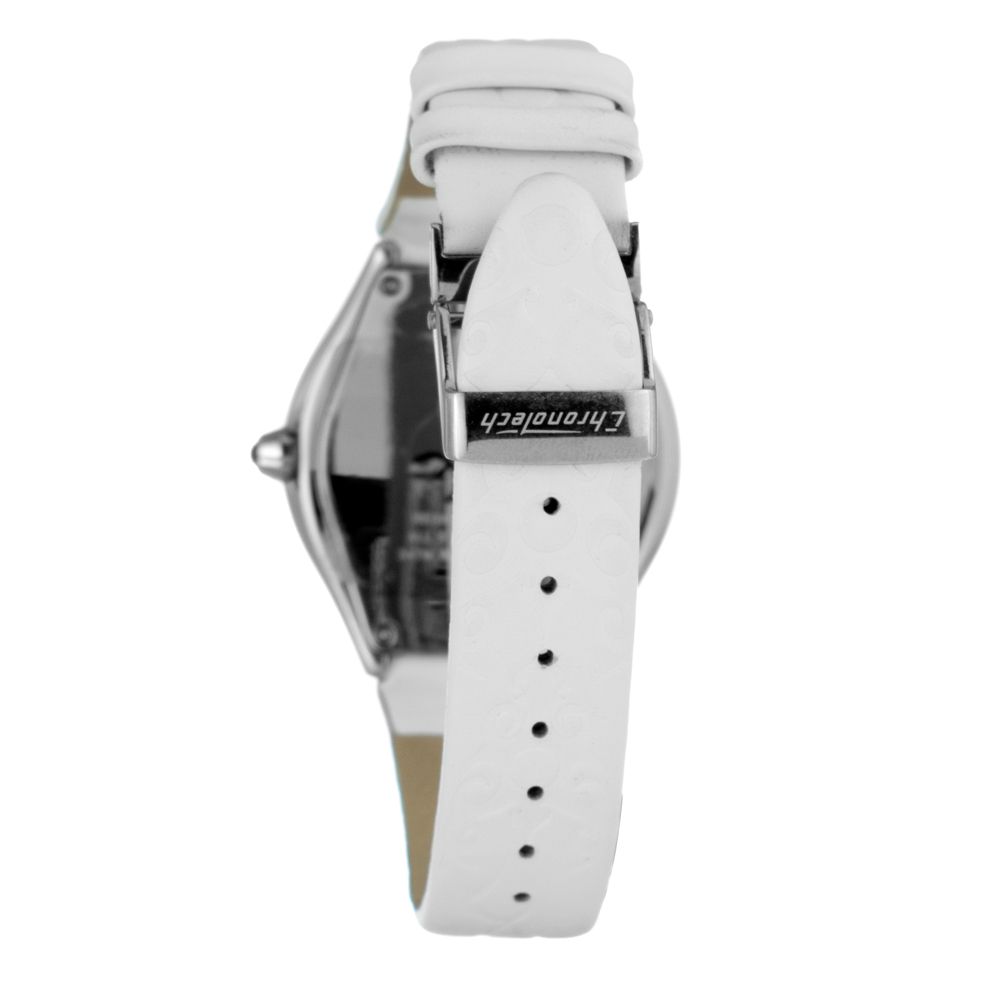 Chronotech White Leather Dress Watch - Image 2