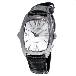 Chronotech Black Leather Dress Watch