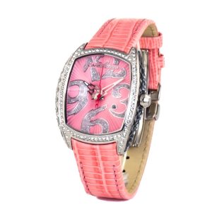Chronotech Multicolor Leather Dress Watch