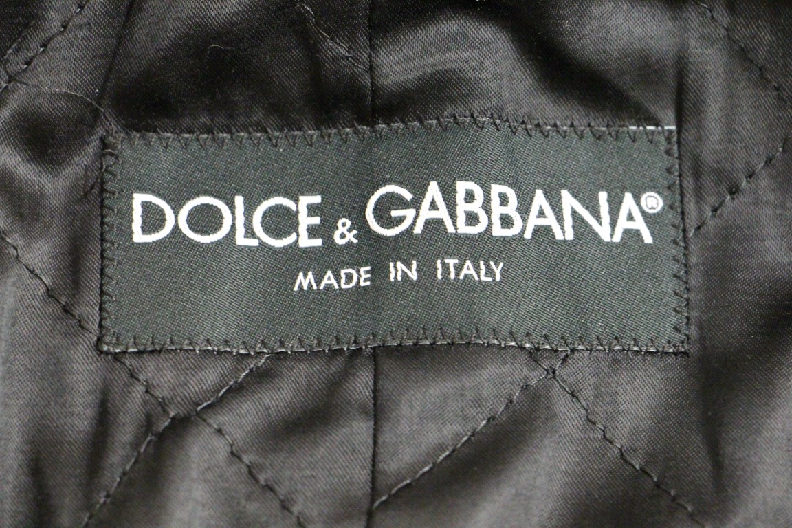 Dolce & Gabbana Gray Double Breasted Coat Jacket - Image 7