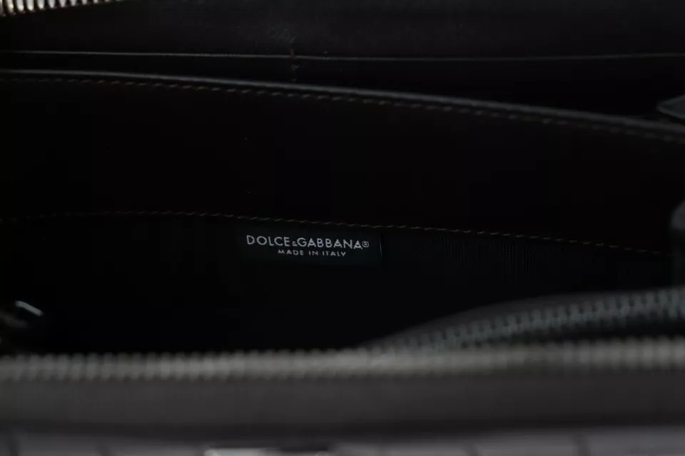 Dolce & Gabbana Brown Exotic Leather Zip Around Continental Clutch Wallet - Image 4