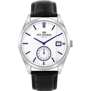 Ben Sherman Black Leather Dress Watch